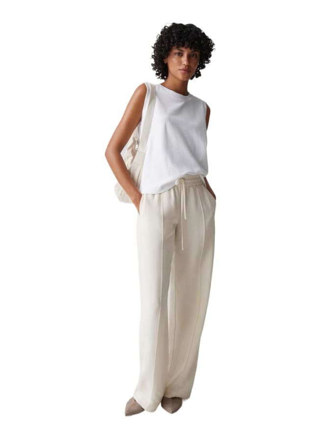 Opus Pants Wide Leg Hose Malotta natural bei Robert Ley