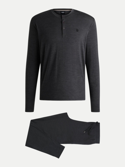 BOSS Schlafanzug Merino Long Set bei Robert Ley
