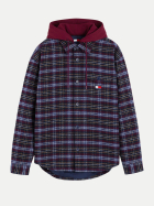 Tommy Jeans Oversized-Fit Dobby-Overshirt 0QM-RED bei Robert Ley