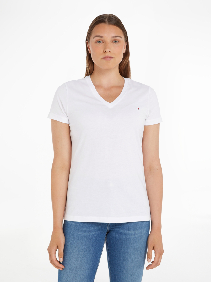 Tommy Hilfiger T-Shirt mit V-Ausschnitt bei Robert Ley
