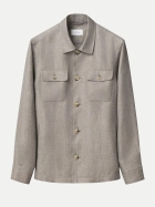 Eton Overshirt aus Leinen-Mix 30beige bei Robert Ley