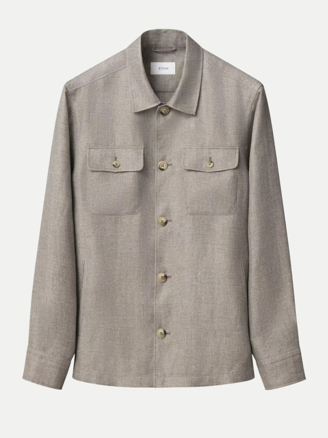 Eton Overshirt aus Leinen-Mix bei Robert Ley