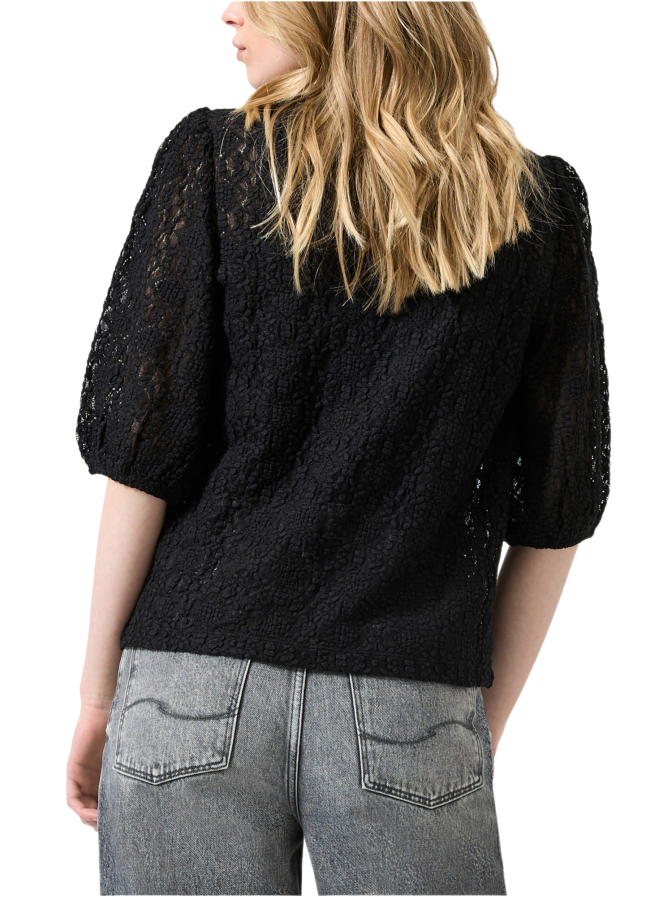 Q/S designed by Kurzarmshirt mit Lochmuster bei Robert Ley