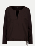 Monari Blusenshit mit Strass-Details 567-black coffee bei Robert Ley