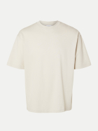 SELECTED HOMME Basic T-Shirt 184679-Oatmeal bei Robert Ley
