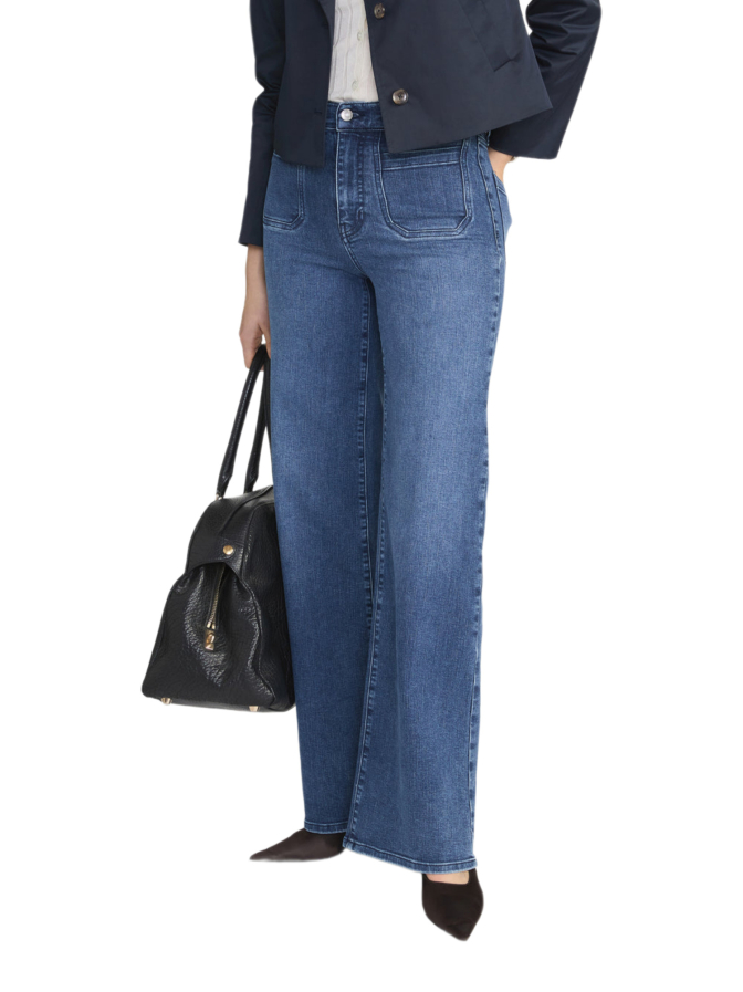 Frame Palazzo-Hose aus Super-Stretch-Denim bei Robert Ley