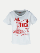 The Shirt Project T-Shirt mit Schriftzug Aldente 10867 offwhite bei Robert Ley