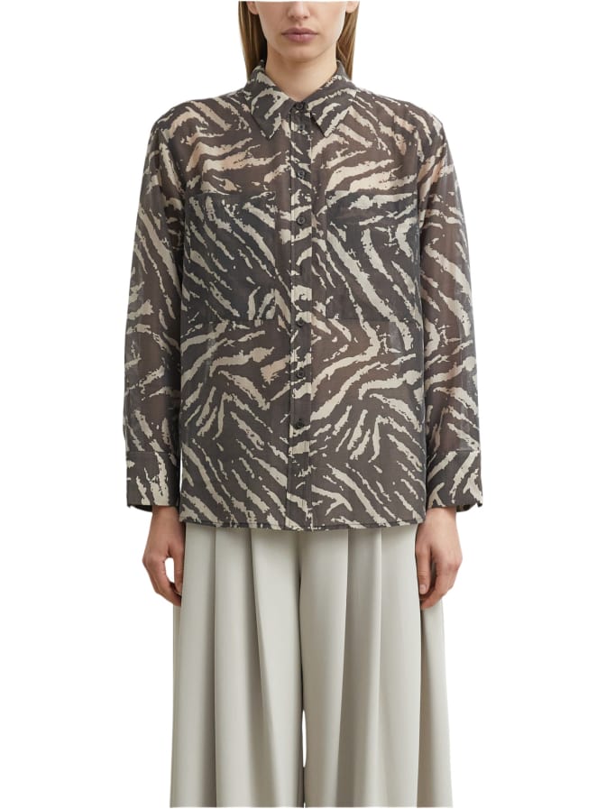 Comma Hemdbluse mit Animal-Print bei Robert Ley