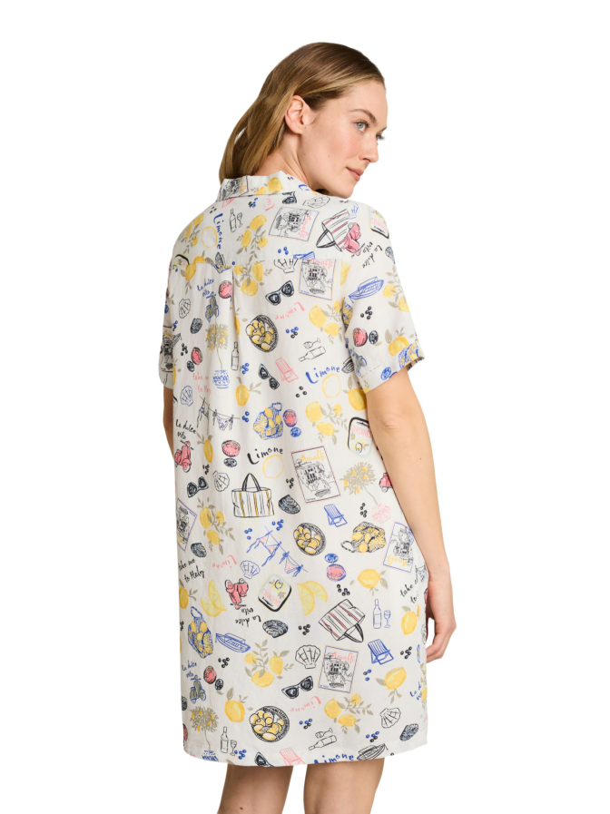 Tom Tailor Casual dress linen with polo collar bei Robert Ley