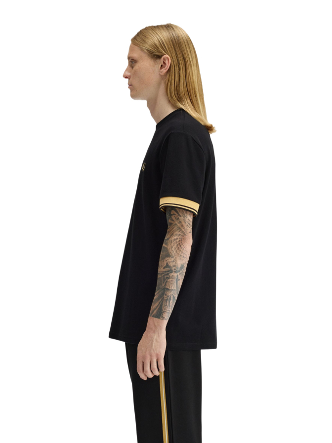 FRED PERRY T-Shirt mit Kontrast-Bündchen bei Robert Ley