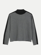 Comma Strickpullover mit Fledermausärmeln 99Q9-GREY/BLACK bei Robert Ley
