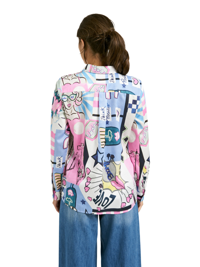 Milano Italy Bluse mit Kunstprint bei Robert Ley
