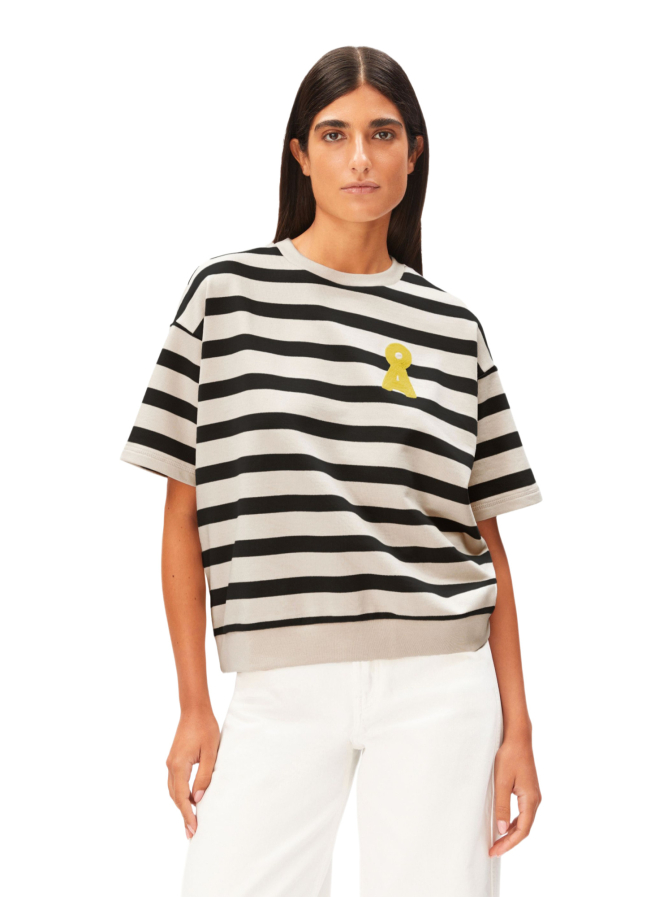 ARMEDANGELS Kurzarm-Sweater BAMIKAA STRIPE bei Robert Ley