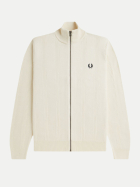 Fred Perry Cardigan mit Reißverschluss 560-ecru bei Robert Ley