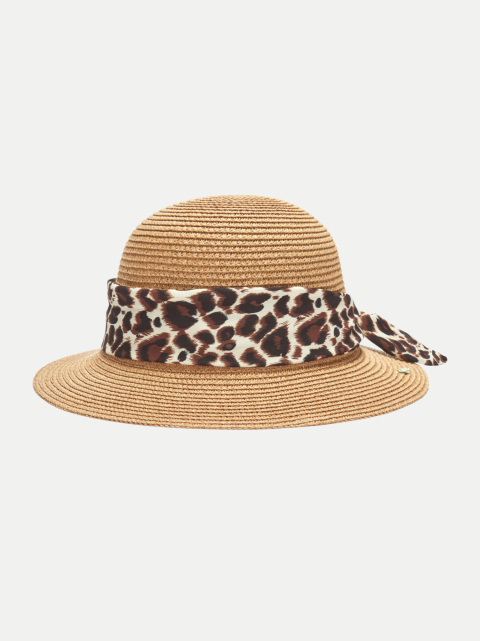 Codello Papierstrohhut mit Leopardenband bei Robert Ley
