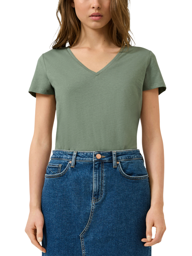 Q/S designed by Basic-T-Shirt mit V-Ausschnitt bei Robert Ley