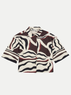 Garcia Bluse mit Allover- Print 4478-BROWN bei Robert Ley