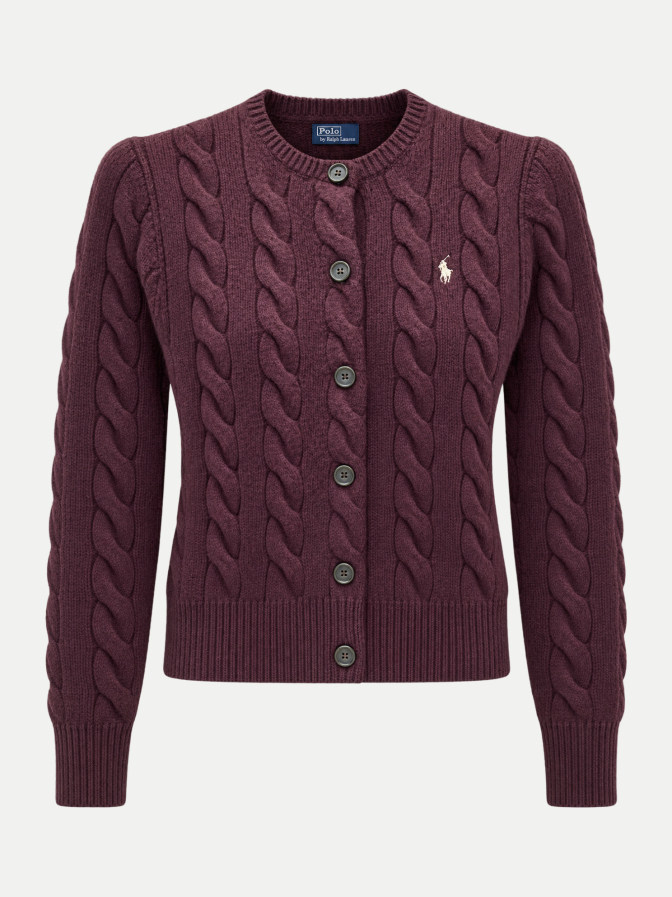Polo Ralph Lauren Zopfstrick-Cardigan aus Woll-Kaschmir-Mix bei Robert Ley
