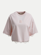 Smith & Soul Boxy-Fit T-Shirt mit Spitze 476-BLUSH bei Robert Ley