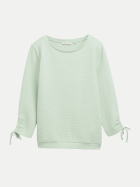 Tom Tailor Denim Sweatshirt mit Raffärmeln 39454-light matcha green bei Robert Ley