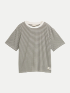 Tom Tailor Denim Boxy-Fit T-Shirt 38541-small olive white stripe bei Robert Ley