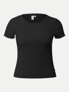 Q/S designed by Slim-Fit Ripp- Shirt 9999-GREY/BLACK bei Robert Ley