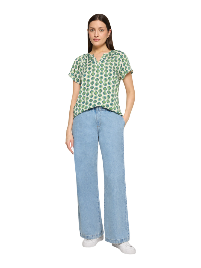 Cartoon Bluse mit Allover-Print bei Robert Ley