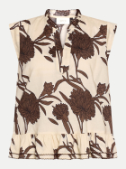 Cartoon Ärmellose Bluse 7875-Beige/Brown bei Robert Ley