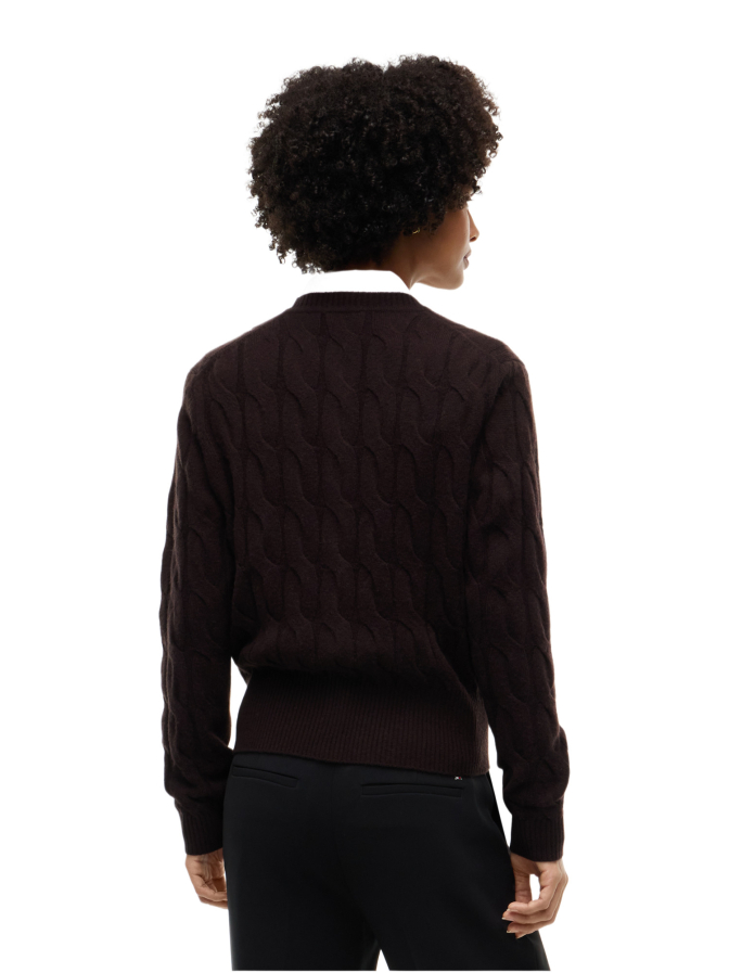 Tommy Hilfiger Slim-Fit Woll-Cardigan mit Zopfmuster bei Robert Ley