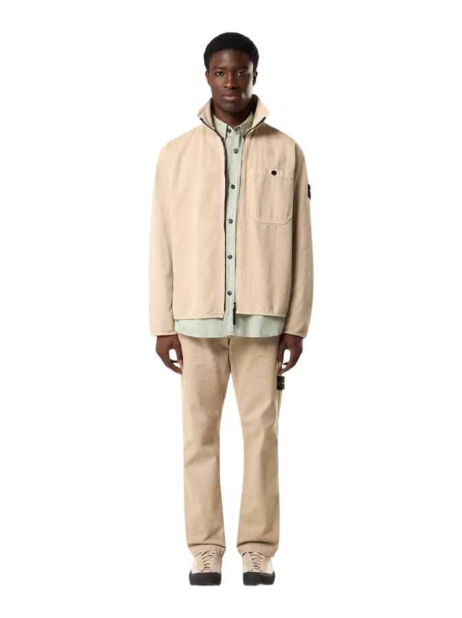 Stone Island Overshirt mit Logo-Badge bei Robert Ley