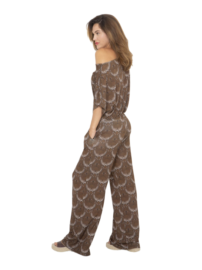 Marivie Wide-Leg Hose mit Allover-Print bei Robert Ley