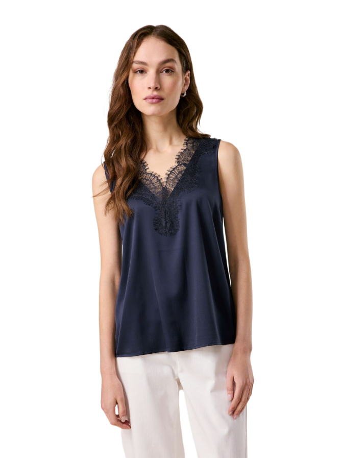 TAIFUN Satin-Top mit Spitze bei Robert Ley