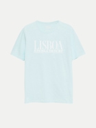 s.Oliver RED LABEL T-Shirt mit Frontprint 64D6-BLUE GREEN bei Robert Ley