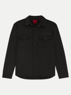 HUGO Hemd mit  Logostickerei 001-Black bei Robert Ley