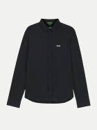 Boss Green Hemd aus Baumwolljersey 002-Black bei Robert Ley