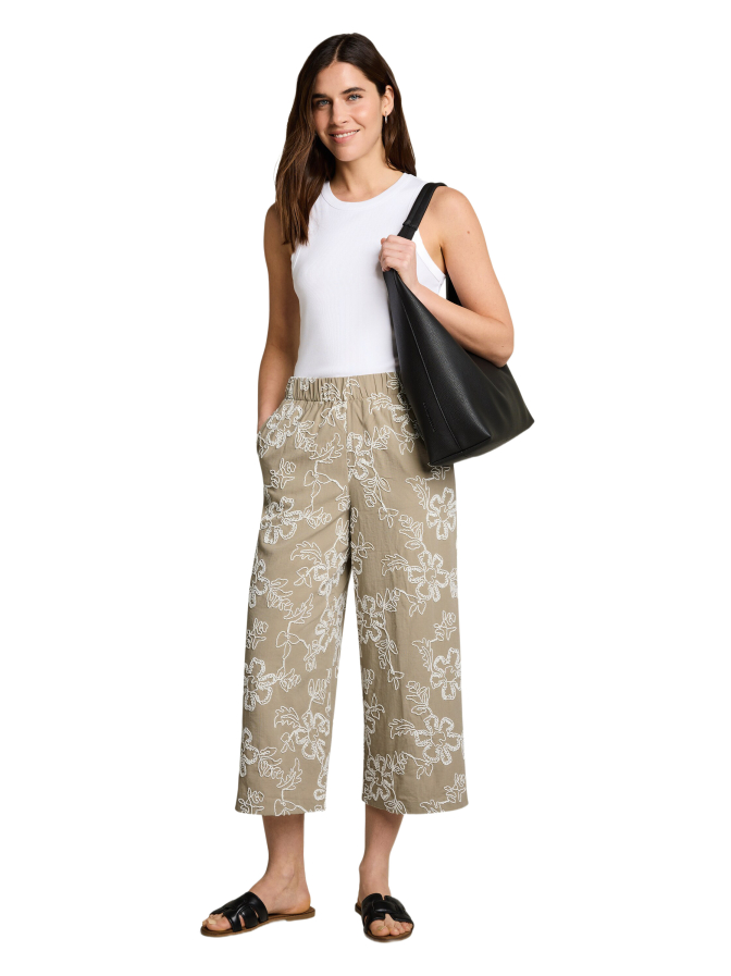 Tom Tailor Casual Culotte Hose mit Blumen-Stickerei bei Robert Ley