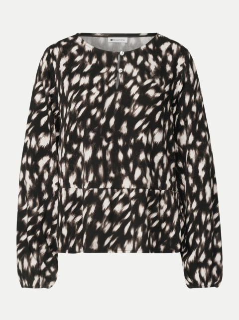 Street One Langarm Bluse mit Schößchen und Rehprint bei Robert Ley