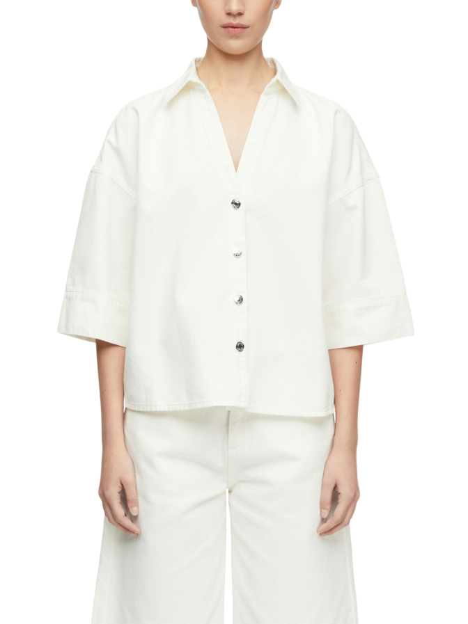Comma Loose- Fit Denim-Bluse bei Robert Ley