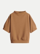 Opus Sweatshirt mit drapierten Faltendetail Golli 20048-ginger bread bei Robert Ley