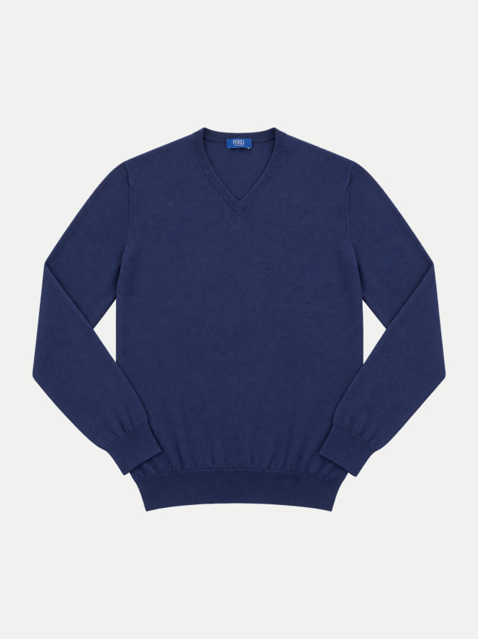 Fedeli Pullover mit V-Ausschnitt bei Robert Ley