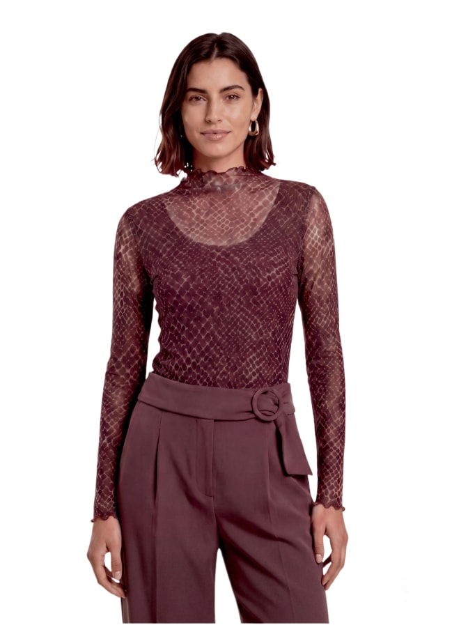 Zero Mesh-Shirt mit Muster bei Robert Ley