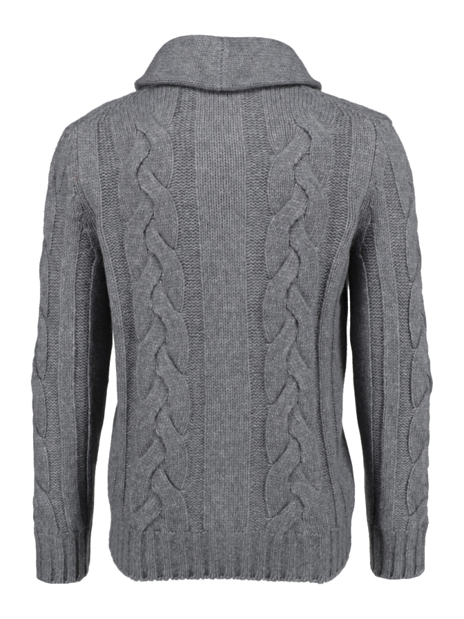 GRAN SASSO Strickjacke  Zopfmuster/Schalkragen bei Robert Ley