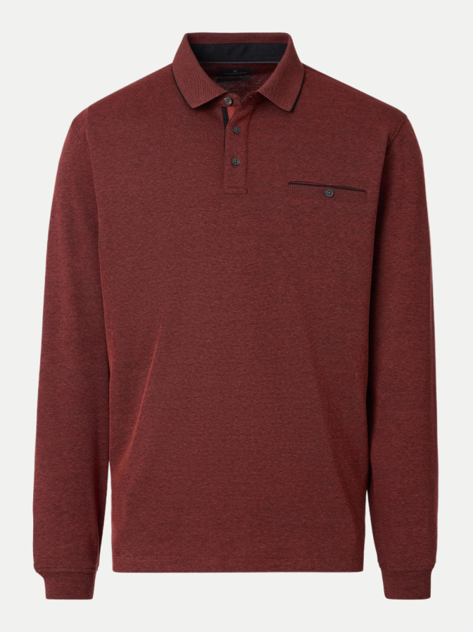 Casamoda Poloshirt mit Melierten Muster bei Robert Ley