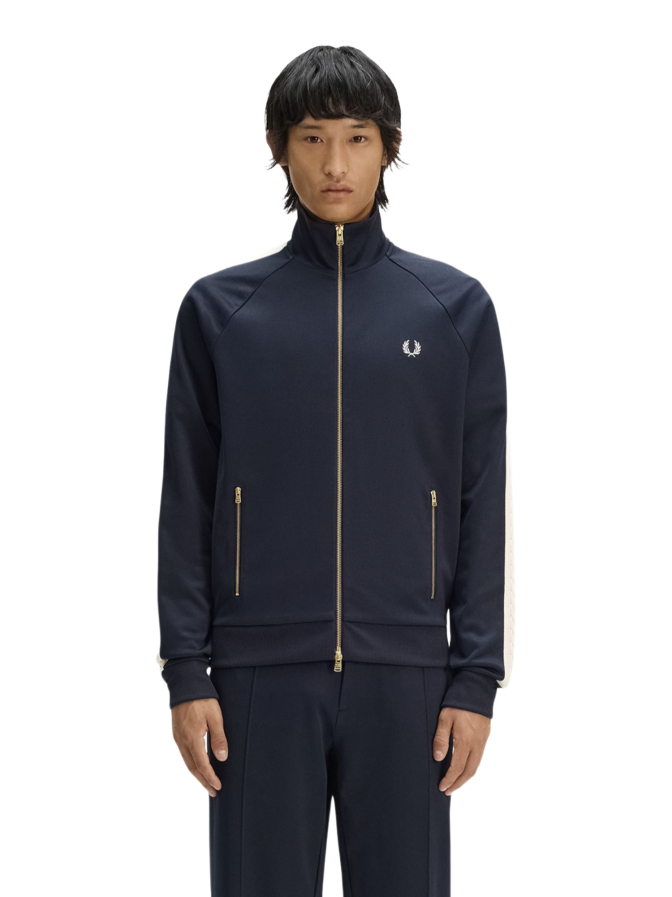 Fred Perry Sweatjacke mit Zopfmusterstreifen bei Robert Ley