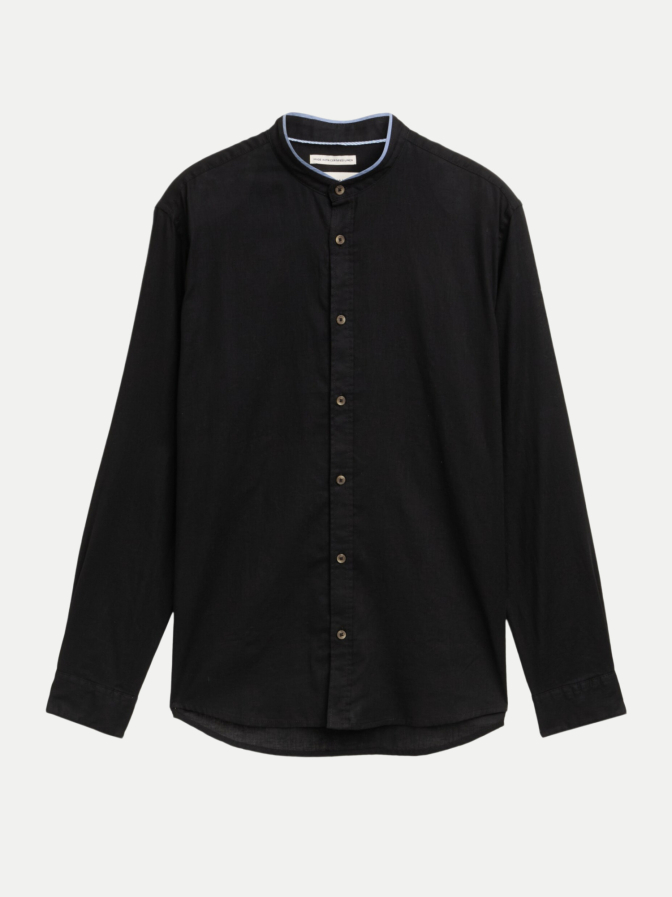 Tom Tailor Casual Leinenhemd mit Stehkragen bei Robert Ley