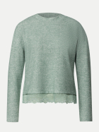 Street One Langarmshirt mit Rundhals Kragen 18035-eucalyptus green mel. bei Robert Ley