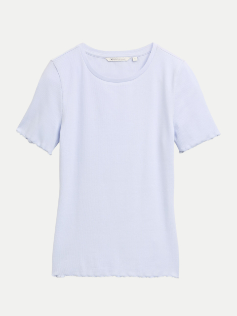 Tom Tailor Denim T-Shirt mit gewellten Saumkanten bei Robert Ley