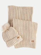 Barbour Geschenkset Beanie und Schal Saltburn ST15 pearl bei Robert Ley