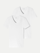 Schiesser T-Shirt 2er-Pack 100-weiss bei Robert Ley
