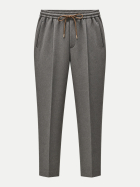 Briglia 1949 Tapered-Fit Wollhose mit Kordelzug 63-taupe bei Robert Ley